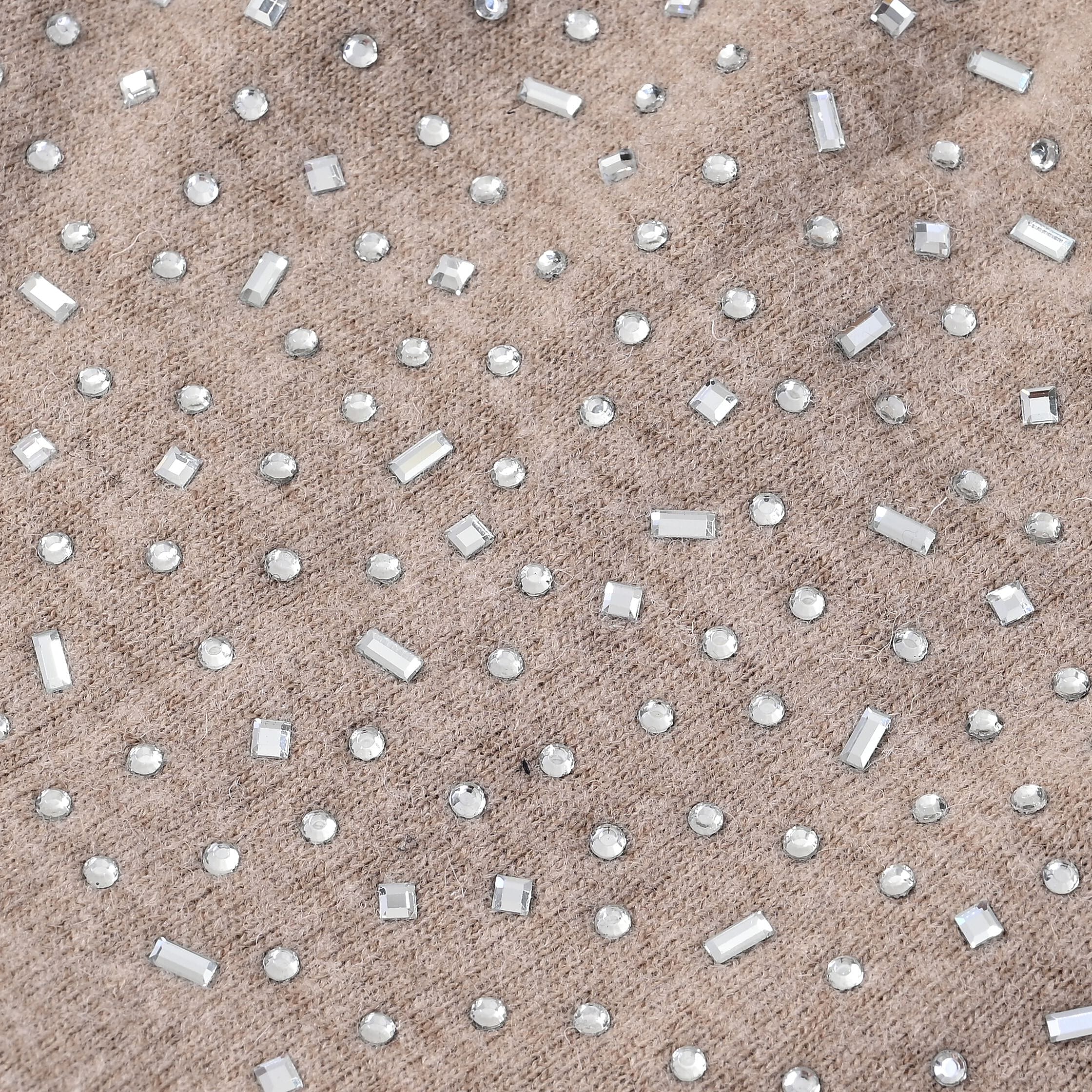 70% Cashmere Wool Gloves & Hat - Beige