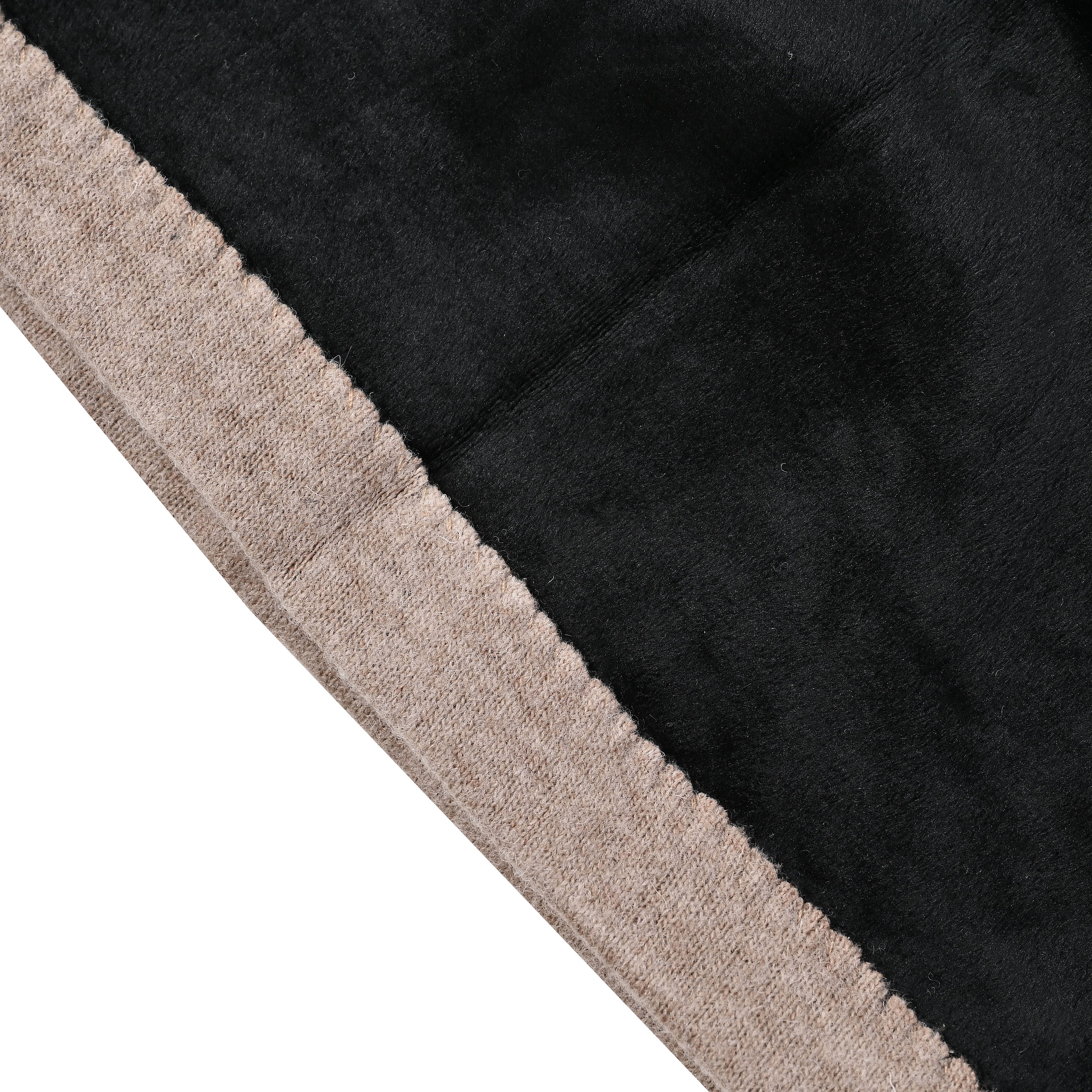 70% Cashmere Wool Gloves & Hat - Beige