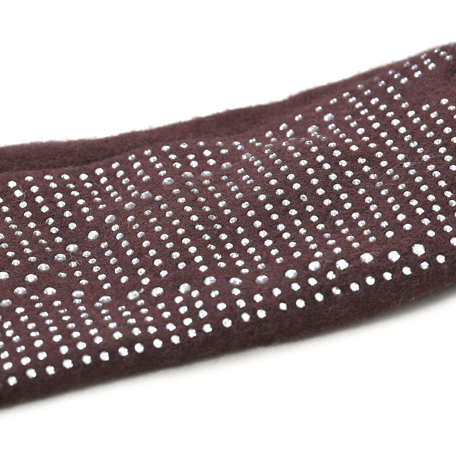 70% Cashmere Double Layer Gloves with Warm Fleece Interior - Brown