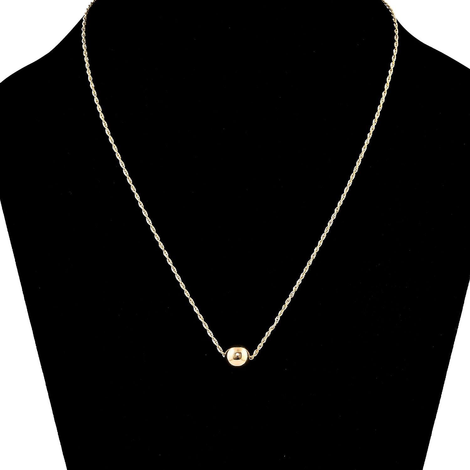 JCK Vegas Closeout - 9K Yellow Gold Bead Rope  Necklace