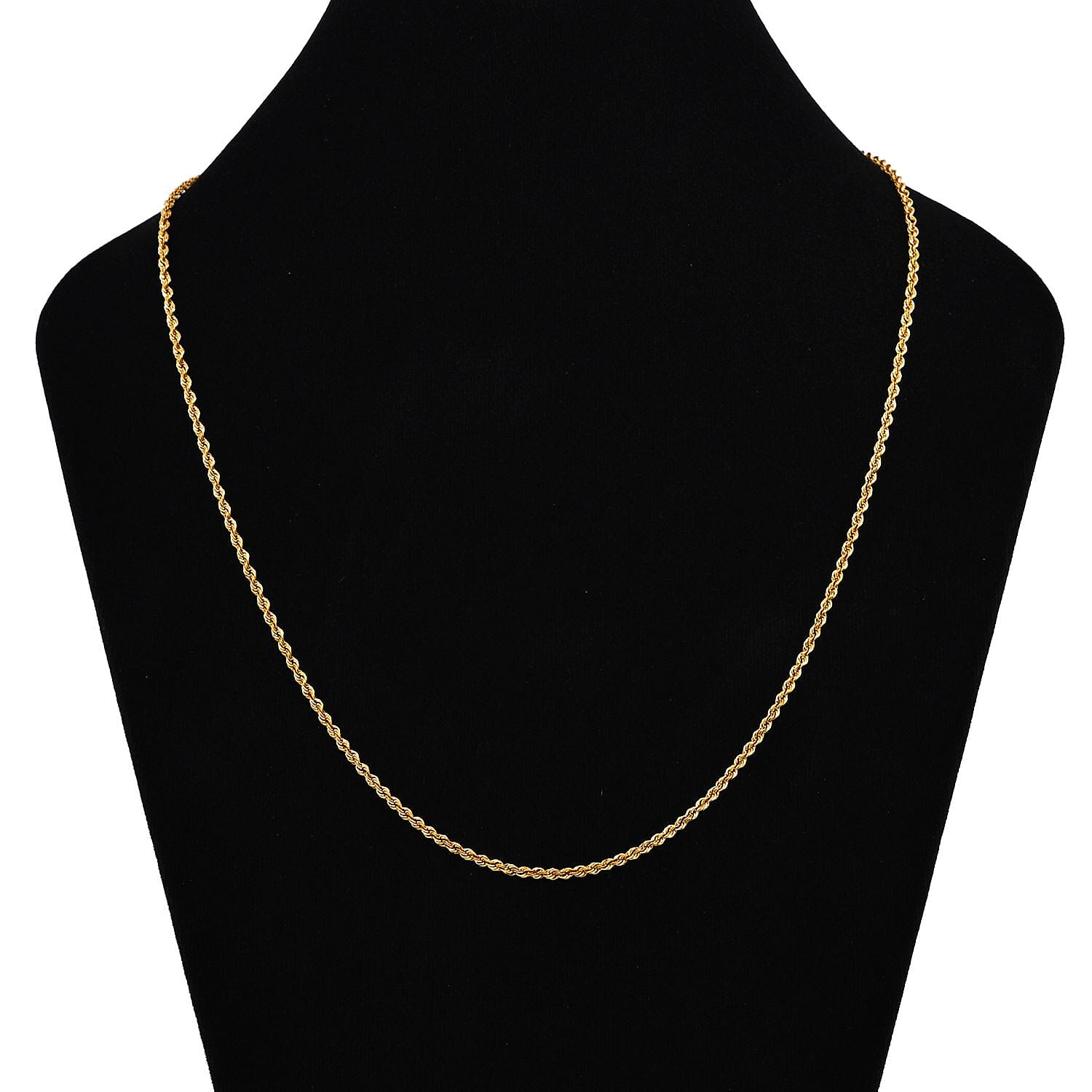 One Time Close Out Deal - 22K Yellow Gold (91.6% Gold Purity) Rope Necklace (Size - 20)
