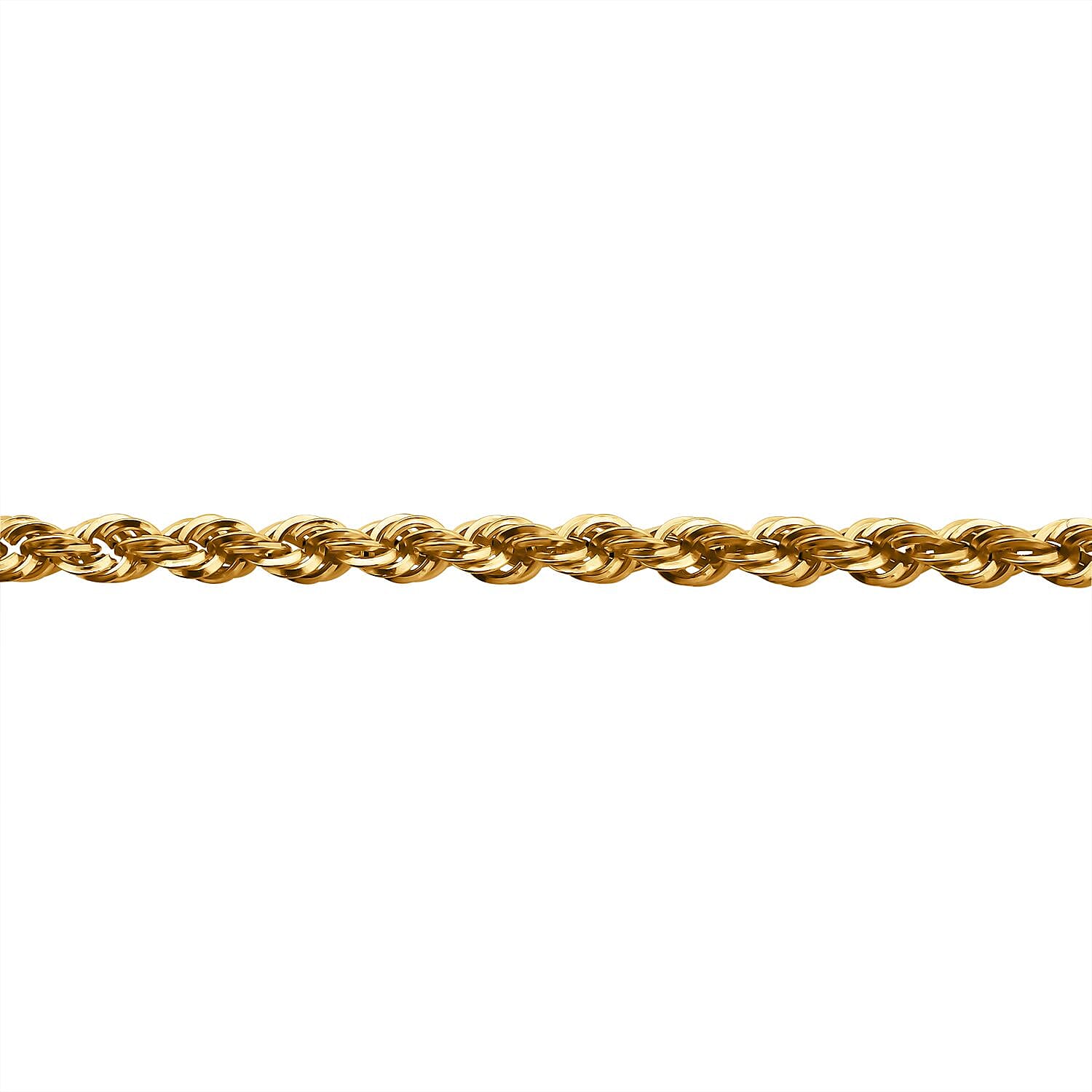 One Time Close Out Deal - 22K Yellow Gold (91.6% Gold Purity) Rope Necklace (Size - 20)