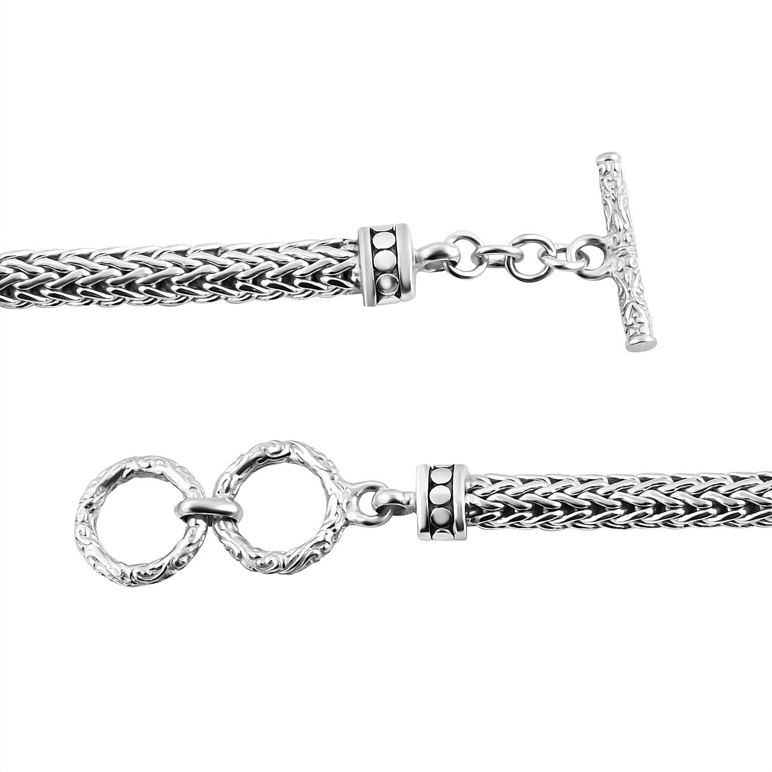 Royal Bali Collection - Sterling Silver Butterfly Bracelet (Size 8.00), Silver Wt 22.850 GM