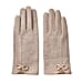 Cashmere Touch Screen Gloves with Decorative Bowknot - Beige