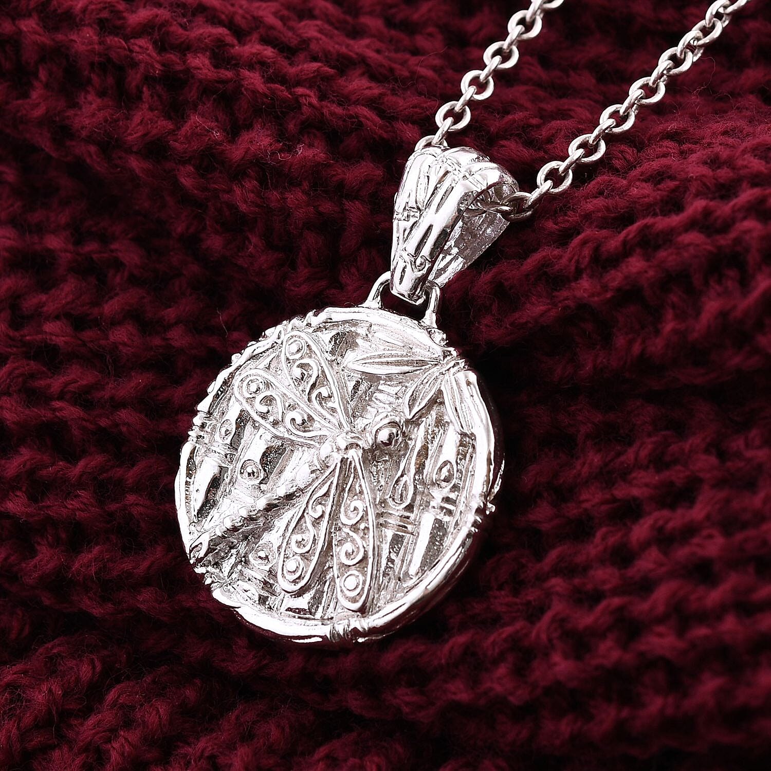 Royal Bali Collection - Sterling Silver Dragonfly Pendant