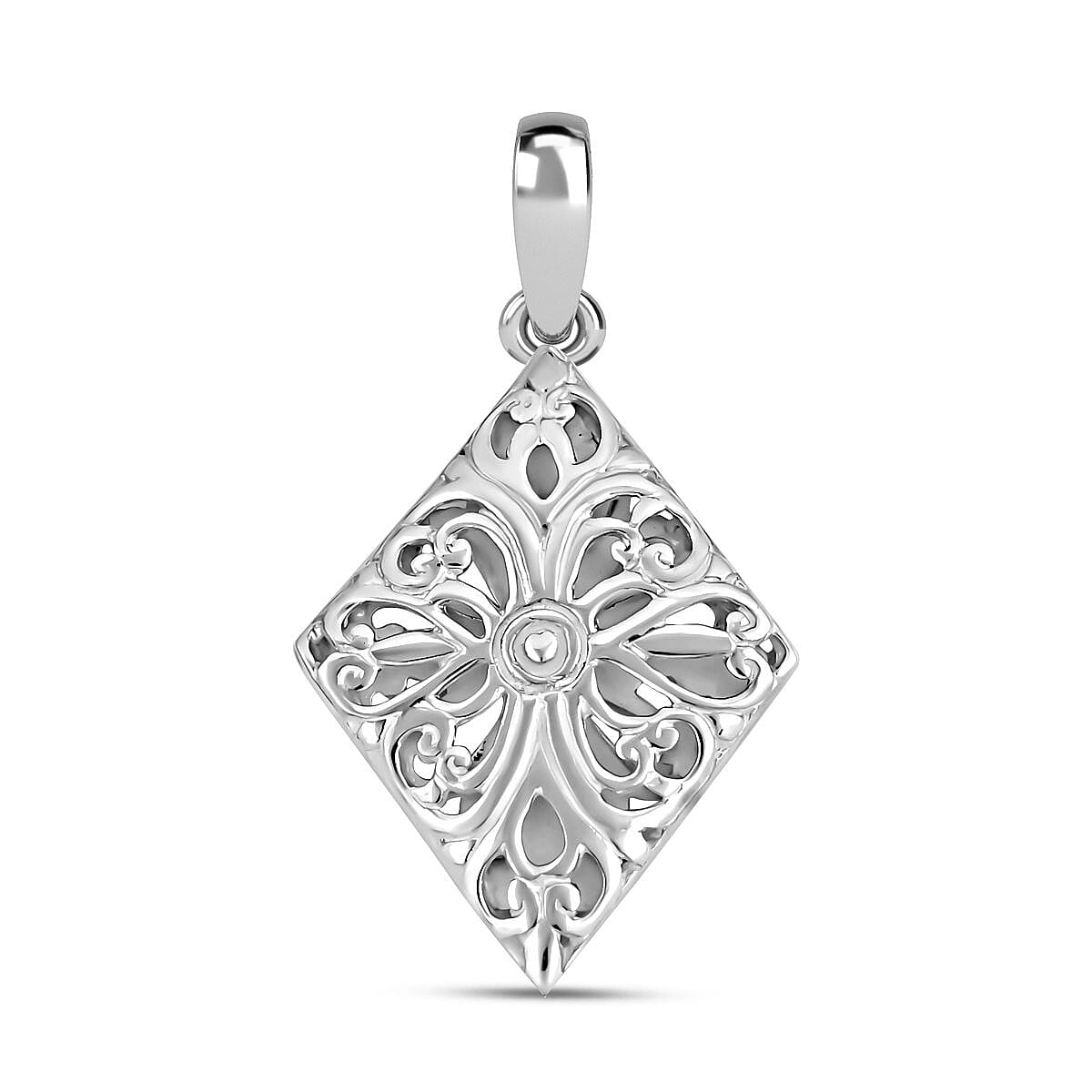 Royal Bali Collection- Sterling Silver Filigree Pendant