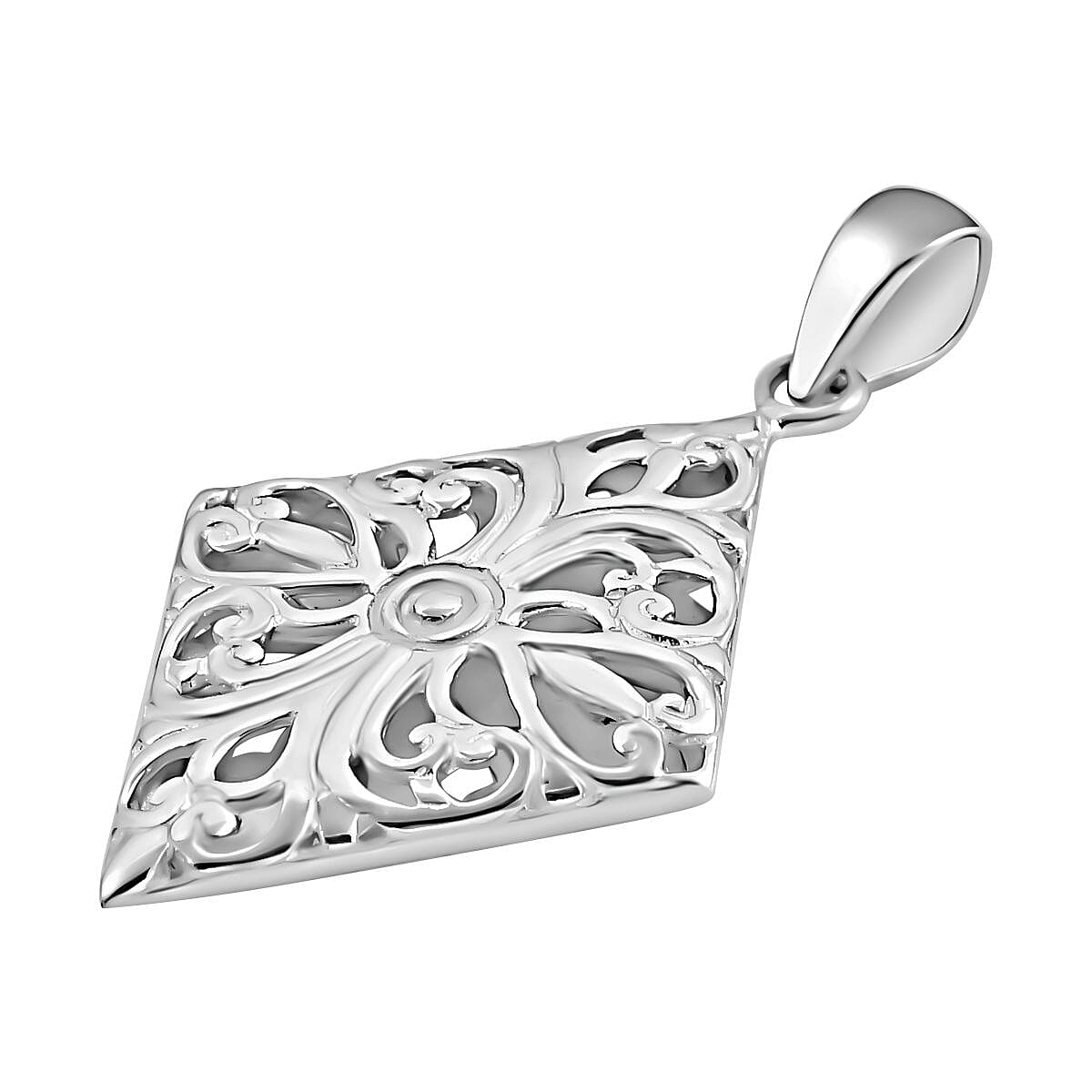 Royal Bali Collection- Sterling Silver Filigree Pendant