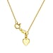 Sterling Silver 1 Micron Yellow Gold Plated Heart Curb Chain 18 Inch