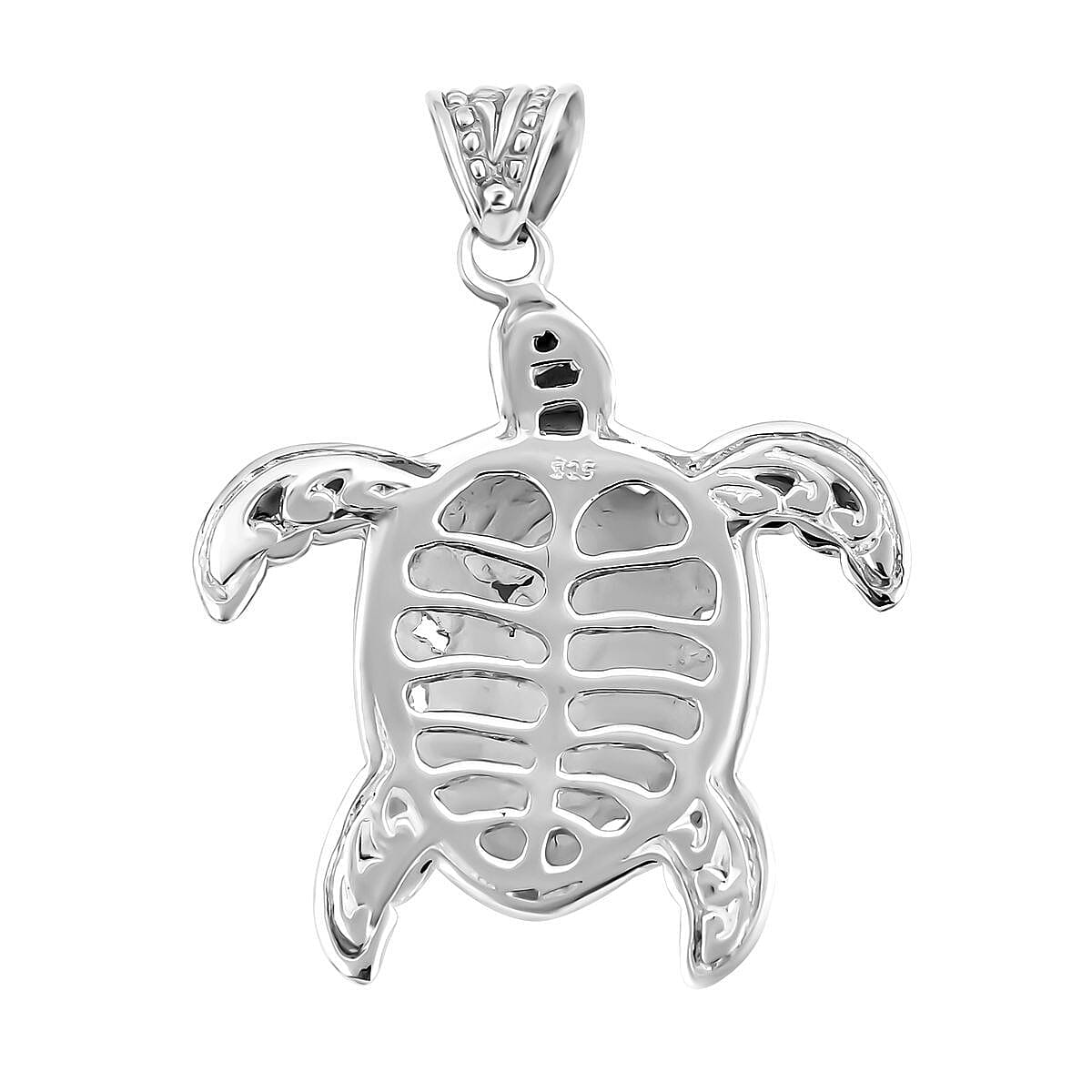 Royal Bali Collection -  Sterling Silver Turtle Pendant, Silver Wt 9.00 GM
