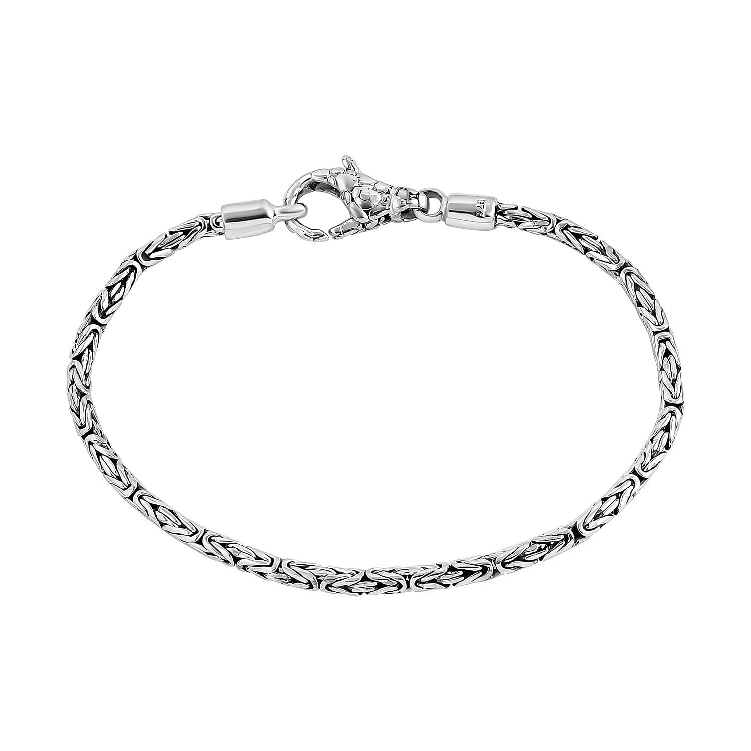 Royal Bali Collection - D'Joy Sterling Silver Borobudur Bracelet (Size - 7.5) with Lobster Clasp, Silver Wt. 9.21 Gms.