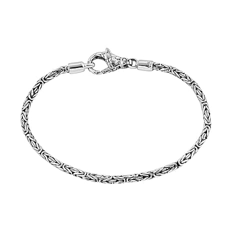 Royal Bali Collection - D'Joy Sterling Silver Borobudur Bracelet (Size - 7.5) with Lobster Clasp, Silver Wt. 9.21 Gms.