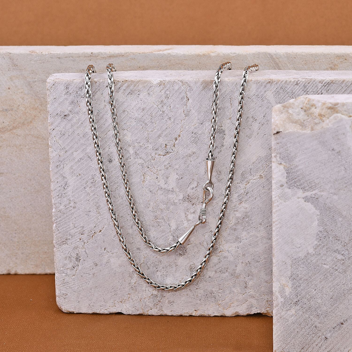 Royal Bali Collection - Sterling Silver Padian Necklace (Size - 20)