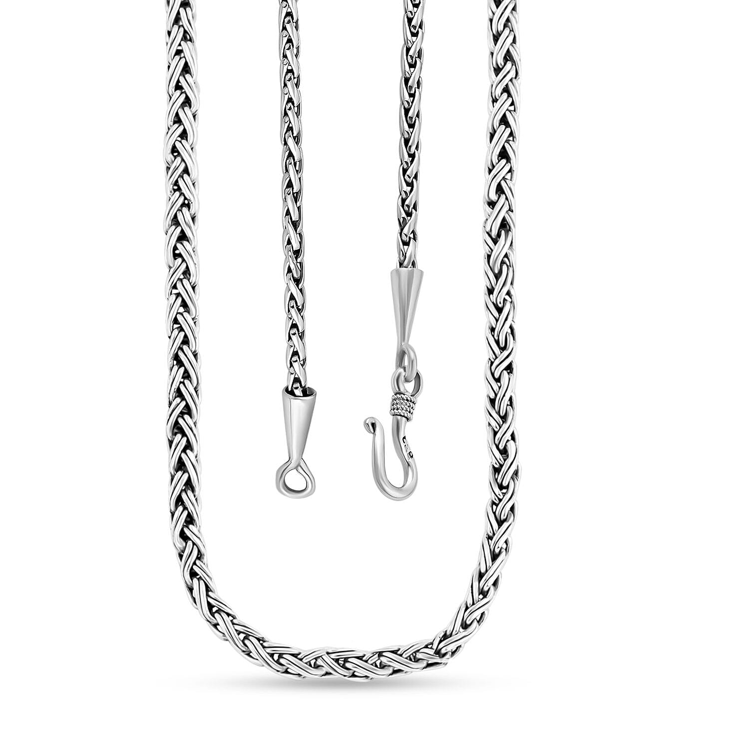 Royal Bali Collection - Sterling Silver Padian Necklace (Size - 30), Silver Wt. 20.90 Gms