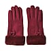 LUXURY GIFT MEGA OFFER- Cashmere Double Layer Gloves with Warm Fleece Interior and Faux Fur Trim (Touch Screen Usable)- Red