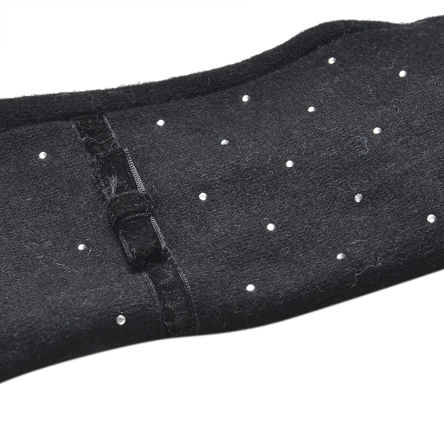 5-Finger Touch Screen Gloves with Brick & Arctic Velvet Lining - Black