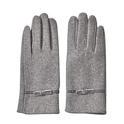 Cashmere Wool Gloves - Blue & Black