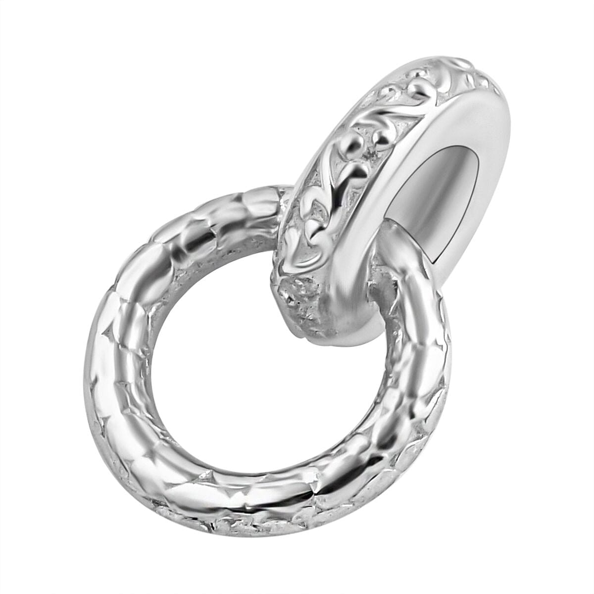 Royal Bali Collection - Dragon Scale Pendant with Leaf Pattern in Sterling Silver.