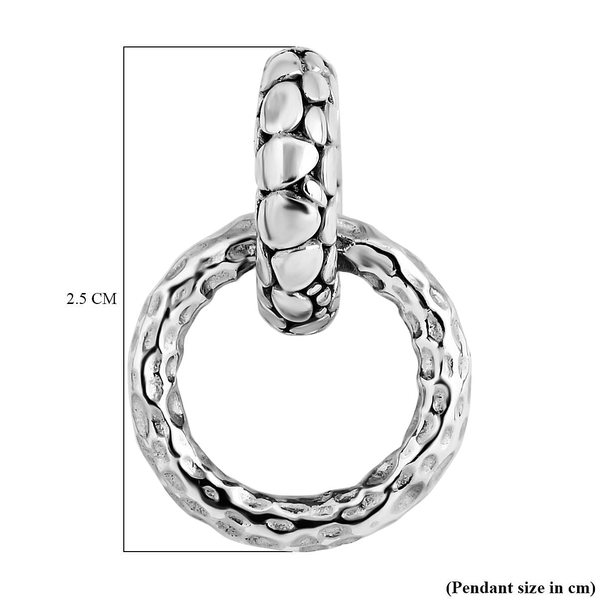 Royal Bali Collection - Sterling Silver Pebble Pendant