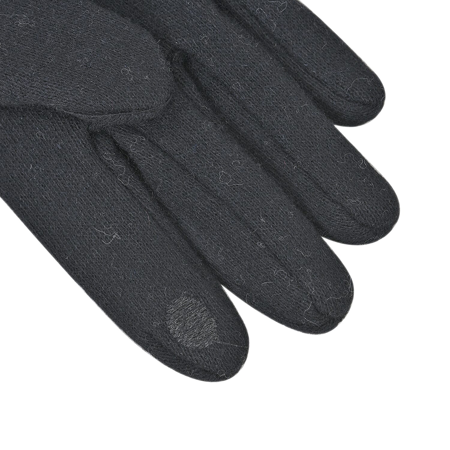 LUXURY GIFT MEGA OFFER- Cashmere Double Layer Gloves with Warm Fleece Interior & Faux Fur Trim (Touch Screen Usable)- Black