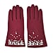 Natural Cashmere Gloves Decorated with Shiny Beads & Touch Screen Function - Grey
