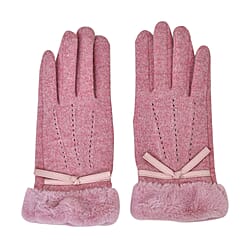 Cashmere Gloves With Faux Fur With Touch Screen Function