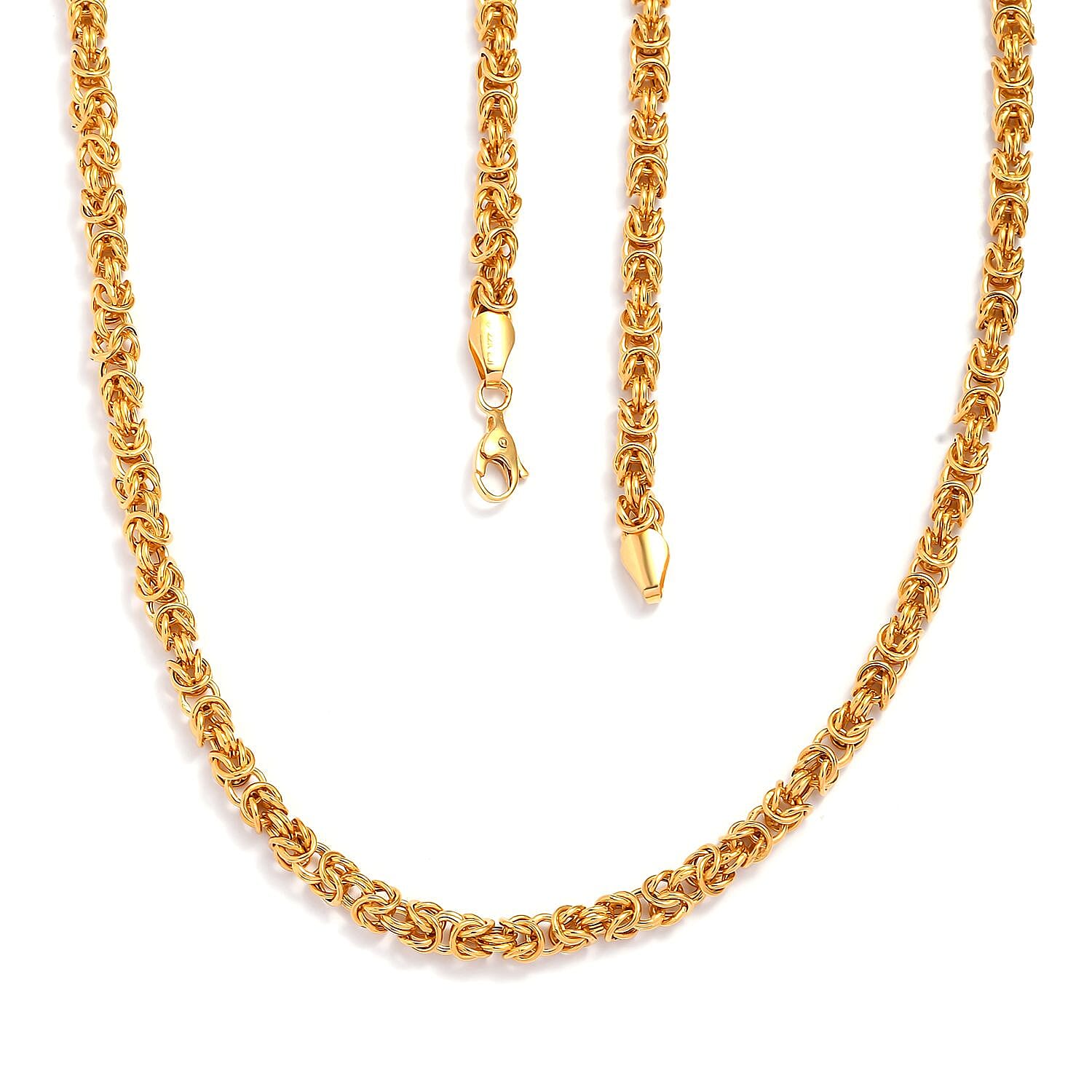 One Time Deal- 22K ( 91.6% Pure Gold) Yellow Gold Byzantine Necklace (Size - 20), Gold Wt. 13.40 Gms