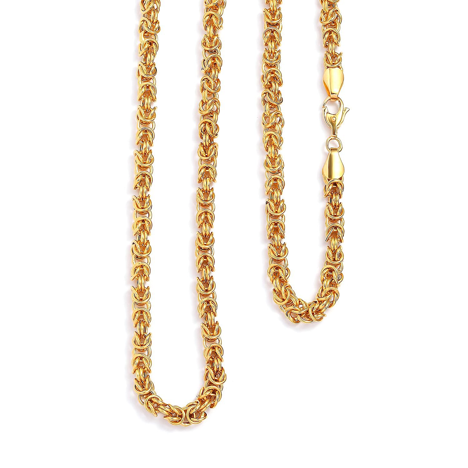 One Time Deal- 22K ( 91.6% Pure Gold) Yellow Gold Byzantine Necklace (Size - 20), Gold Wt. 13.40 Gms