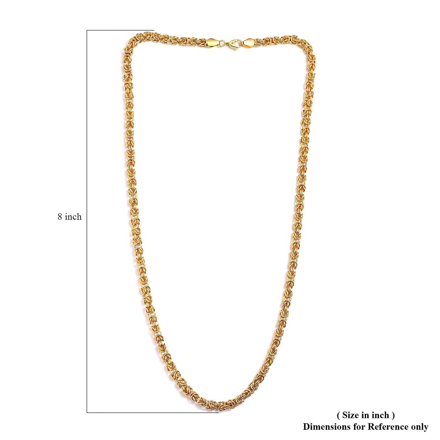 One Time Deal- 22K ( 91.6% Pure Gold) Yellow Gold Byzantine Necklace (Size - 20), Gold Wt. 13.40 Gms