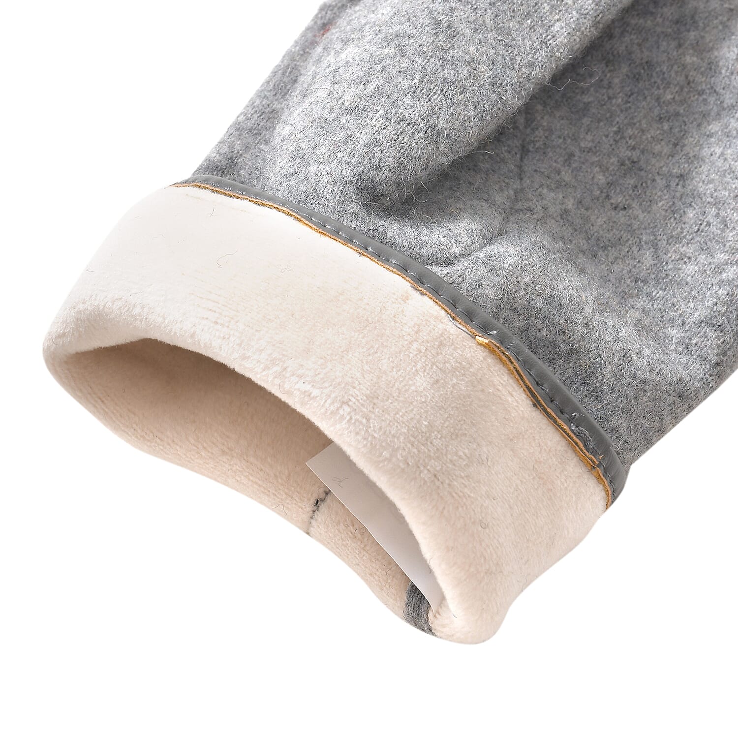 Cashmere Touch Screen Gloves with Decorative Bowknot - Grey