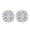 9K Yellow Gold A Moissanite Cluster Stud Push Post Earring 2.14 ct, Gold Wt. 2.08 Gms 2.136 Ct.