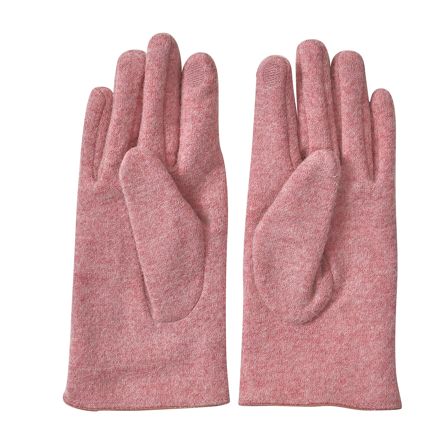 Cashmere Touch Screen Gloves with Decorative Bowknot - Pink