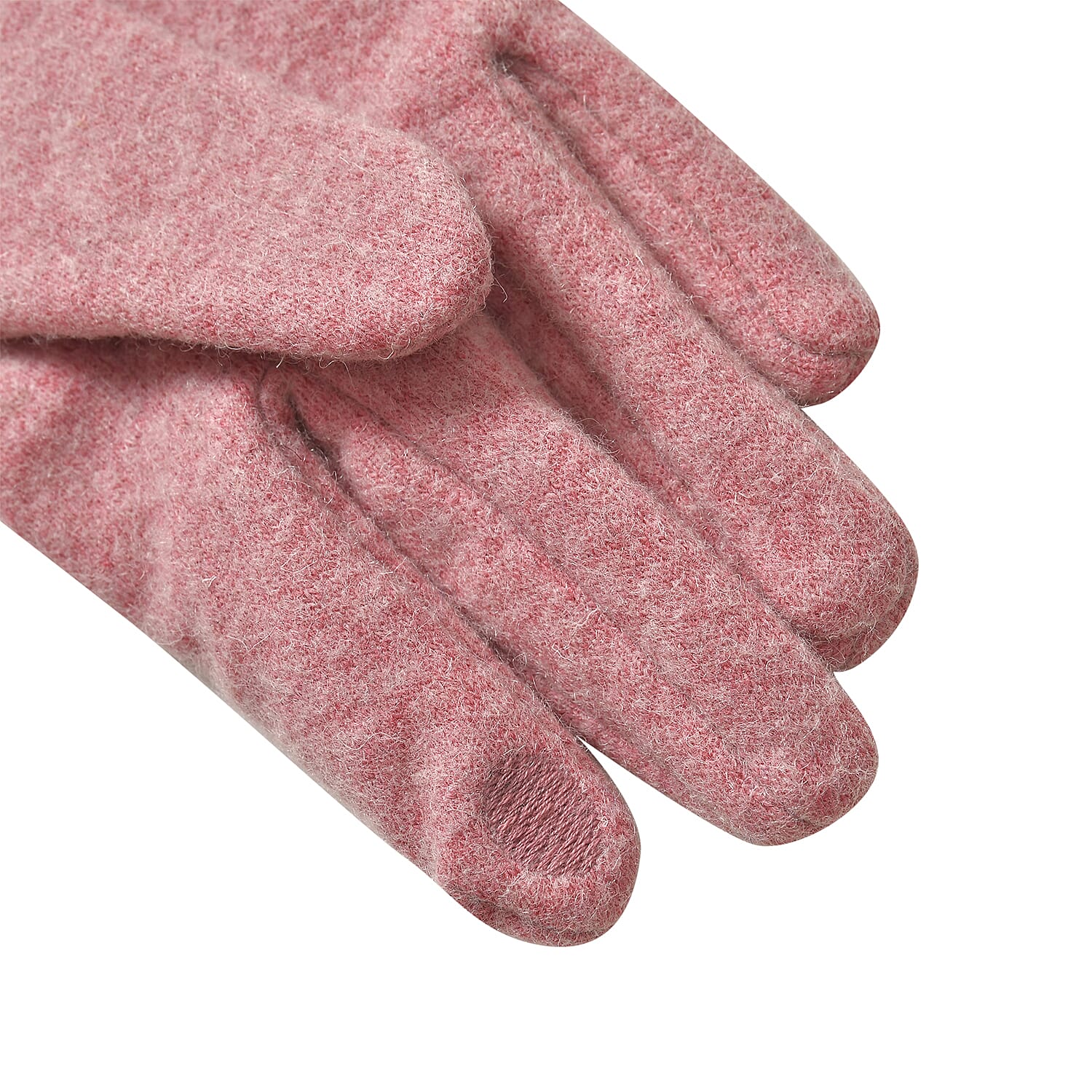 Cashmere Touch Screen Gloves with Decorative Bowknot - Pink