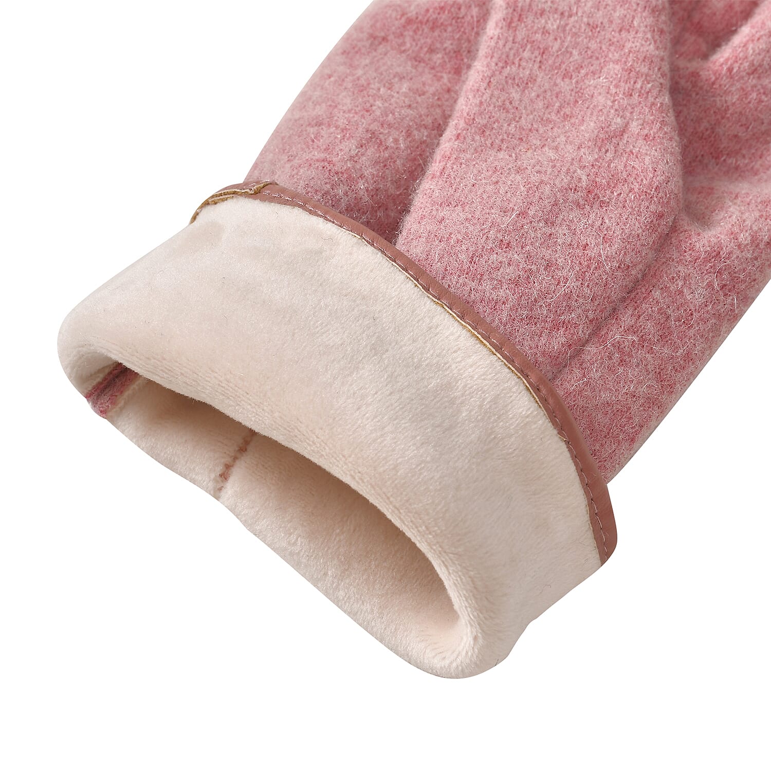 Cashmere Touch Screen Gloves with Decorative Bowknot - Pink