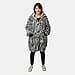 Patterned Lightweight Sherpa Zipped Hoodie