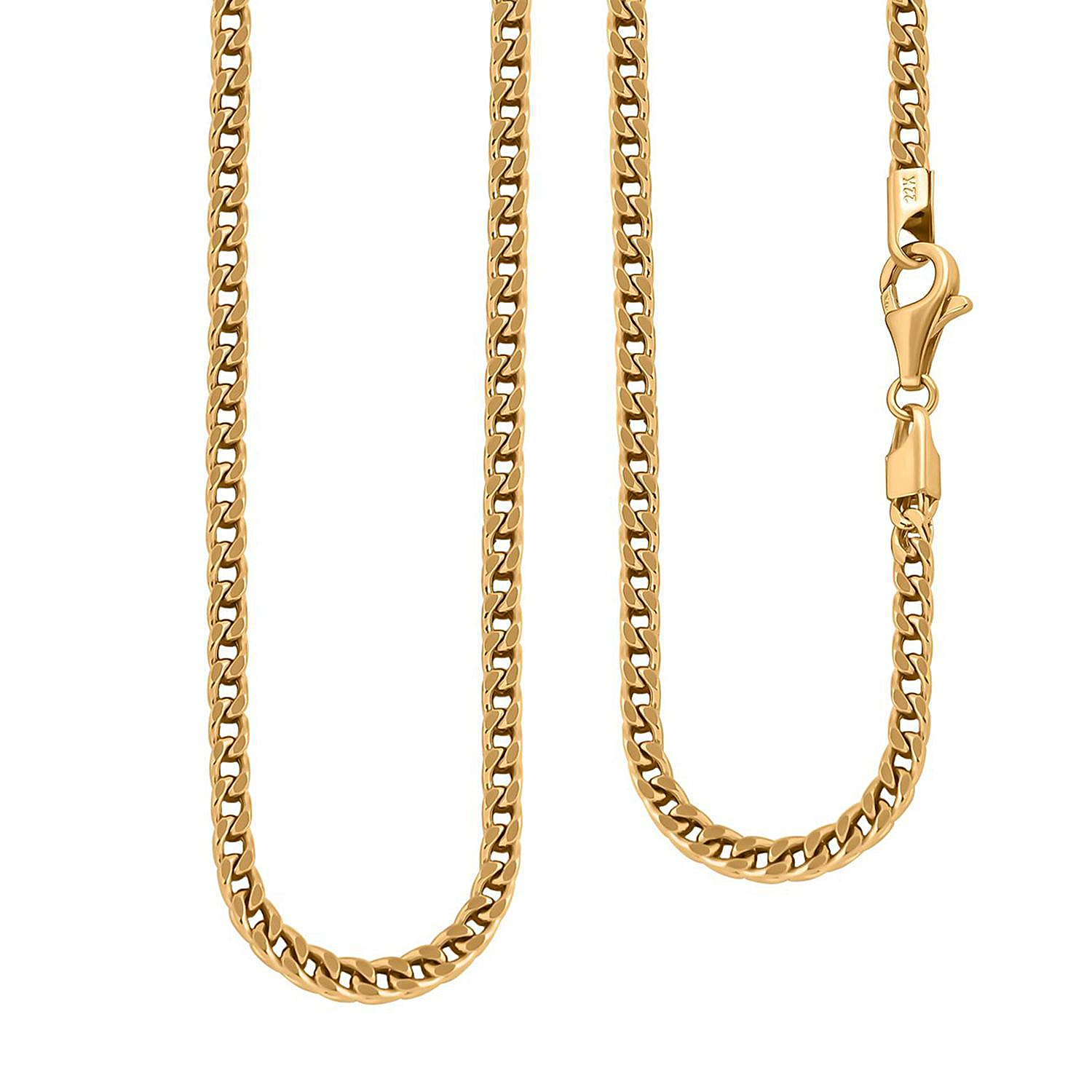 One Time Deal - 22K Yellow Gold (91.6% Gold Purity) SOLID Spiga Necklace (Size - 20), Gold Wt. 19.60 Gms