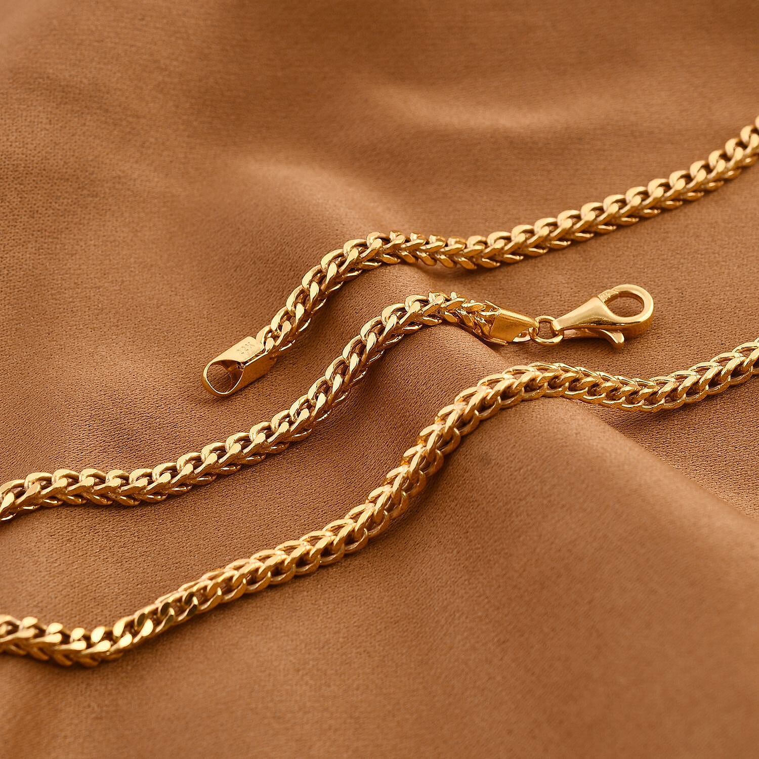 Limited Edition - 22K Yellow Gold (91.6% Gold Purity) SOLID Spiga Necklace (Size - 20), Gold Wt. 19.60 Gms