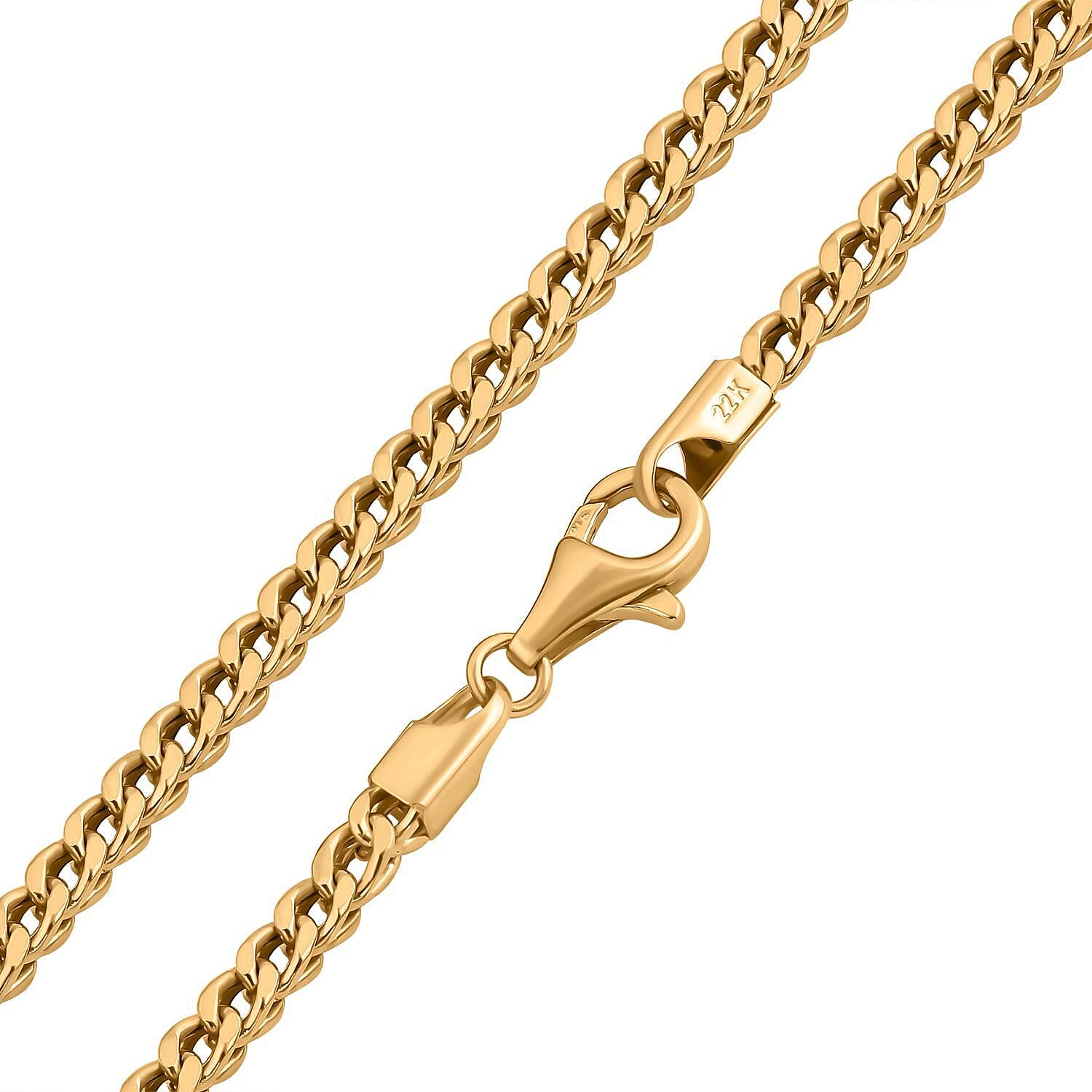 Limited Edition - 22K Yellow Gold (91.6% Gold Purity) SOLID Spiga Necklace (Size - 20), Gold Wt. 19.60 Gms