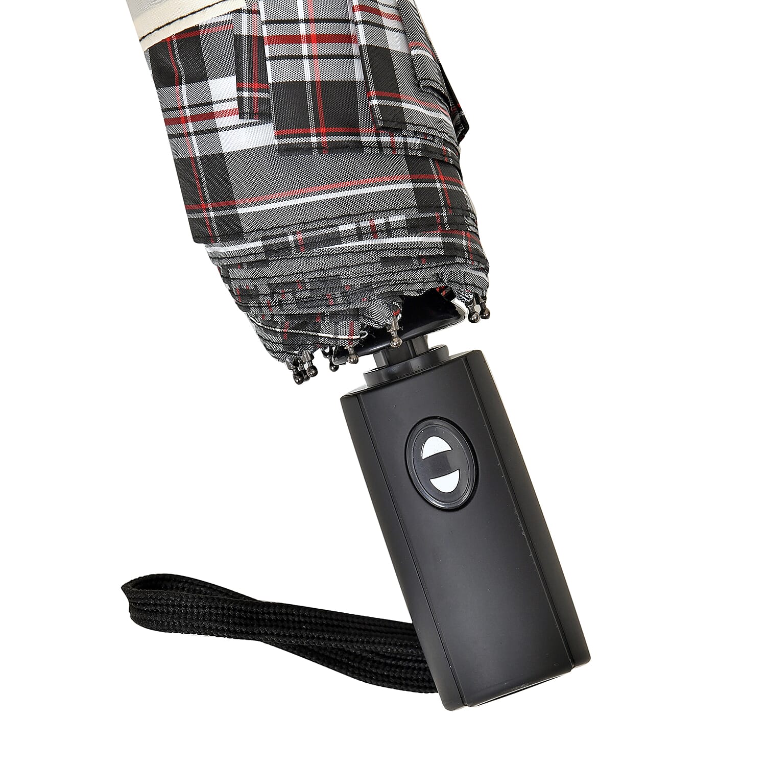 Automatic Open & Close Plaid Pattern Folding Umbrella