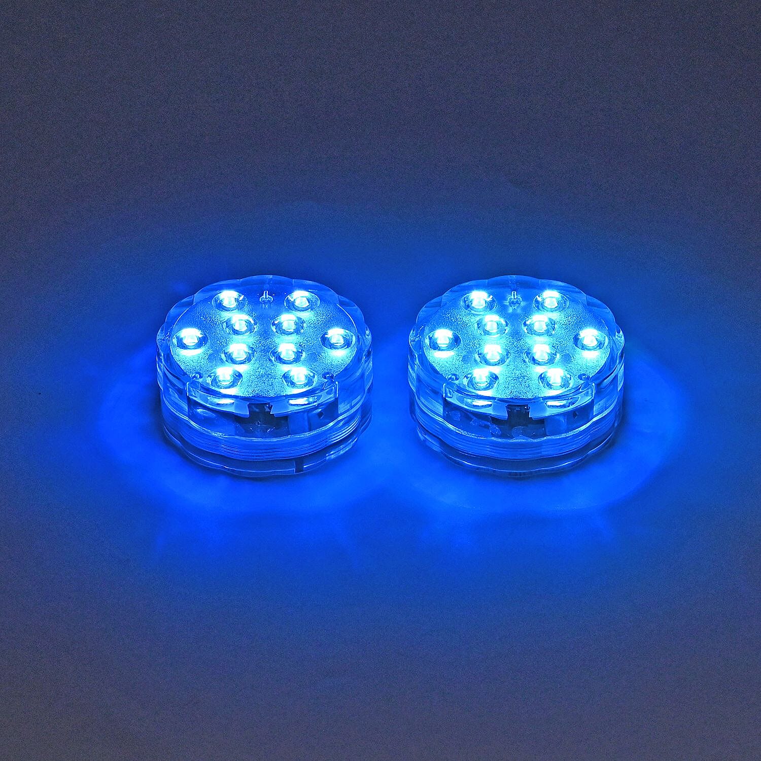 Set of 2 Waterproof LED Lights with Remote (Requires 3xAAA Battery Not Included)