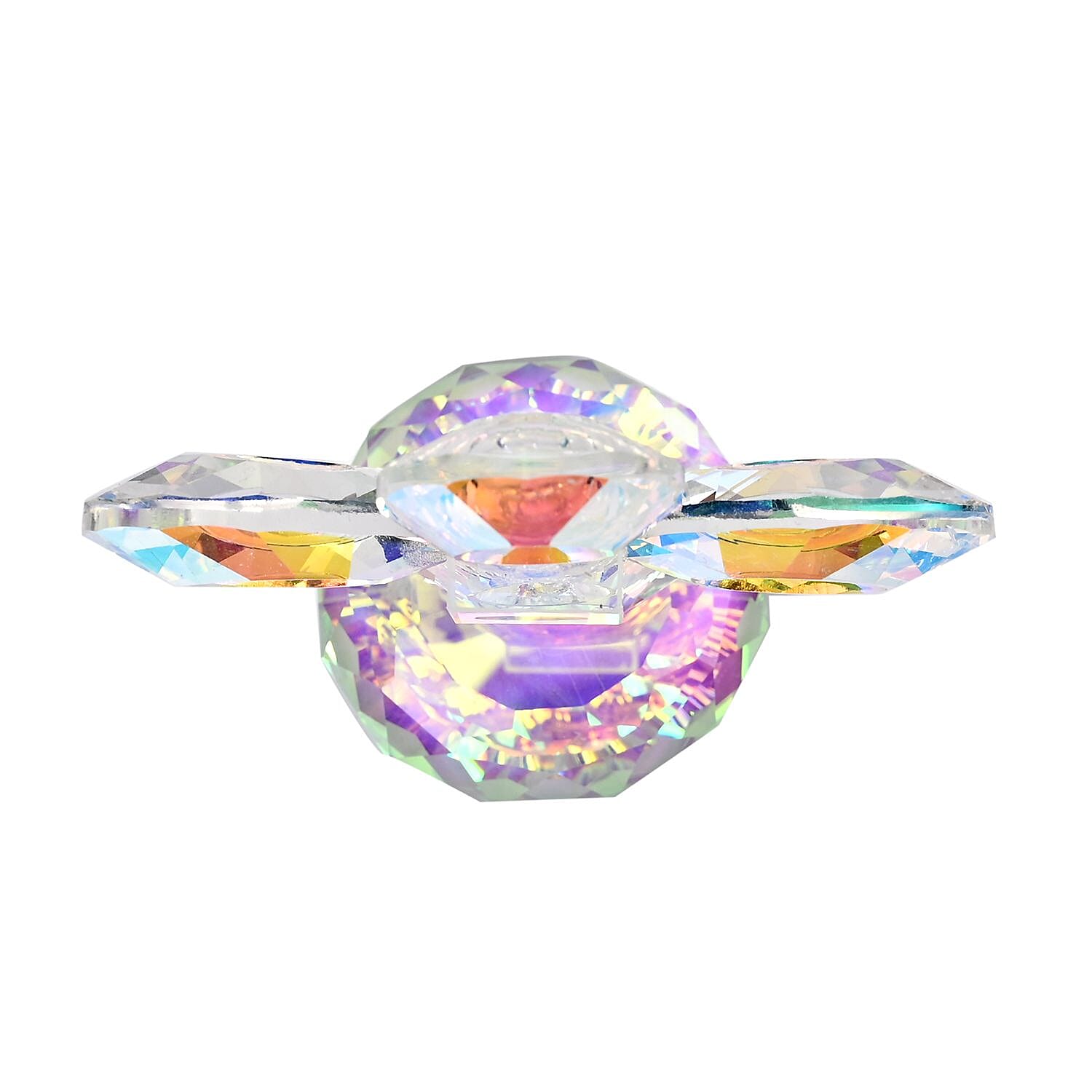 Transparent Decorative Crystal Standing Traditional Cross Figurine- AB