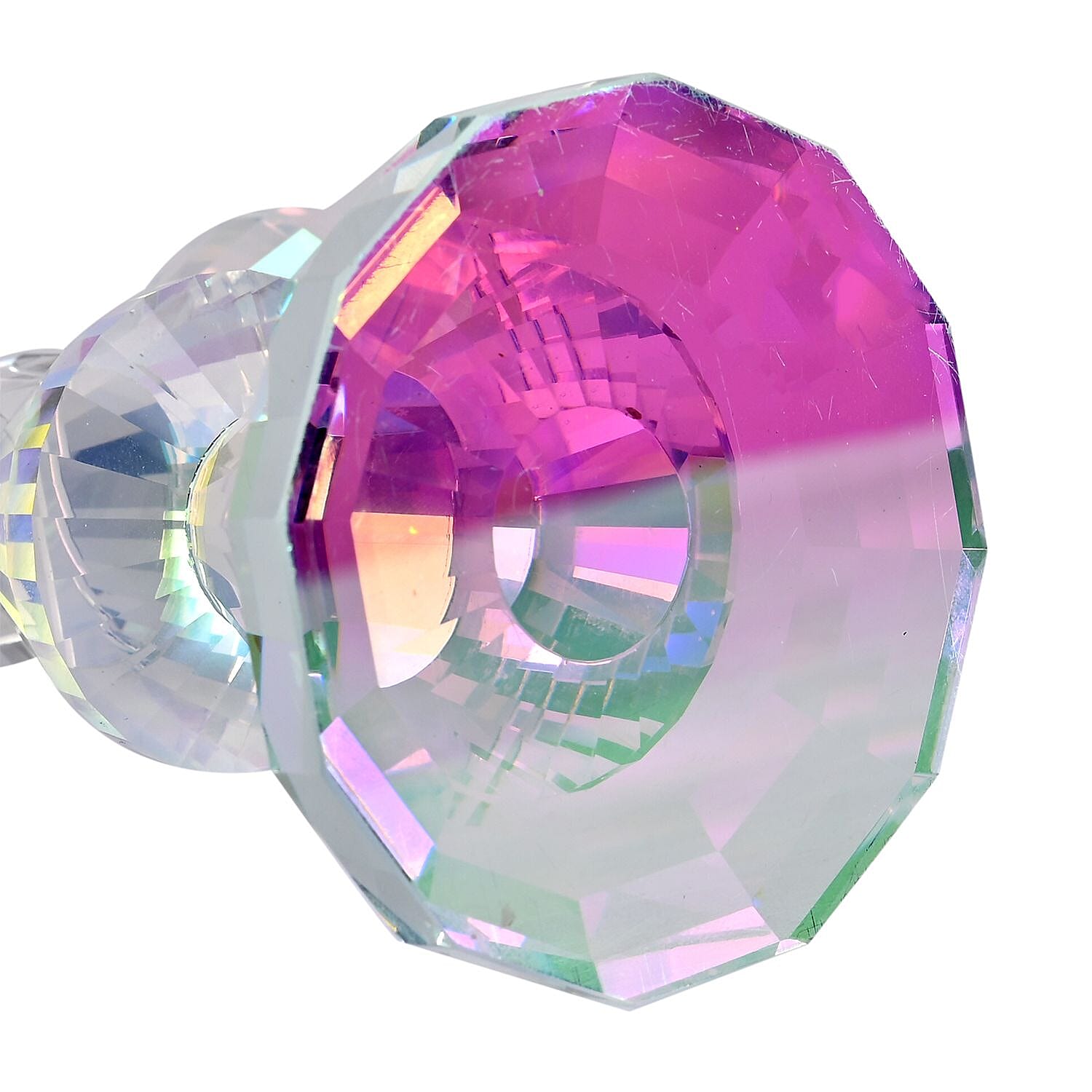 Transparent Decorative Crystal Standing Traditional Cross Figurine- AB