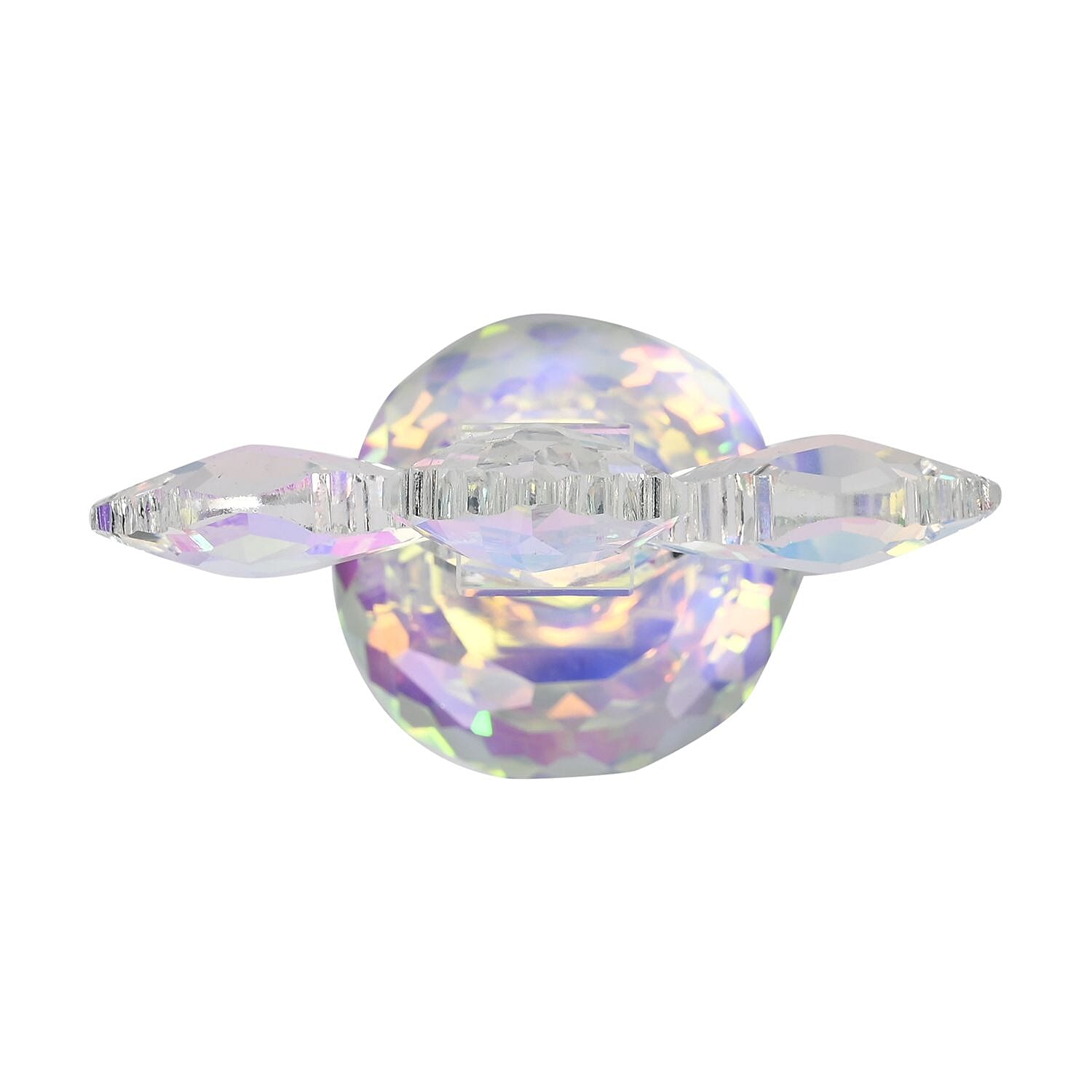 Transparent Decorative Crystal Standing Traditional Cross Figurine- AB