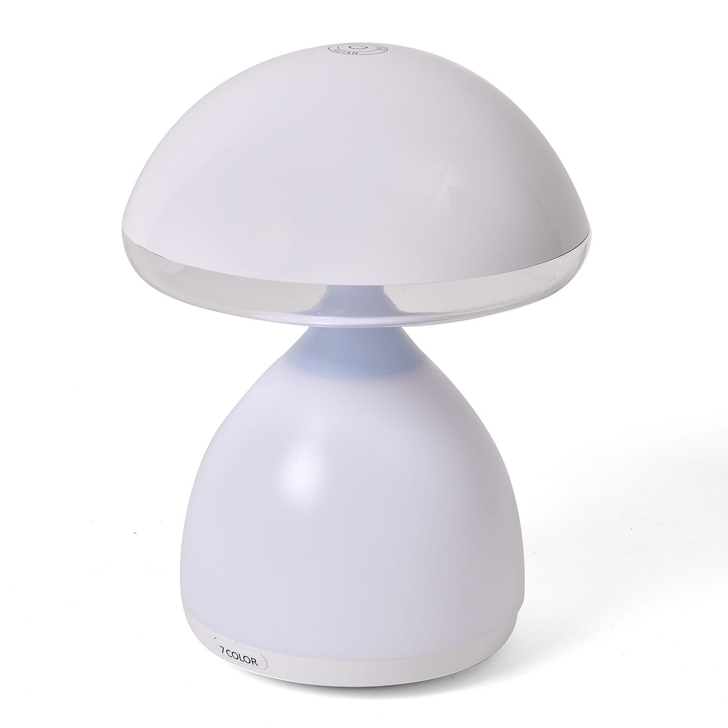 LED Wireless Multicolour Mushroom Lamp with Touch Control (Battery -1500mAH, 5V) - White