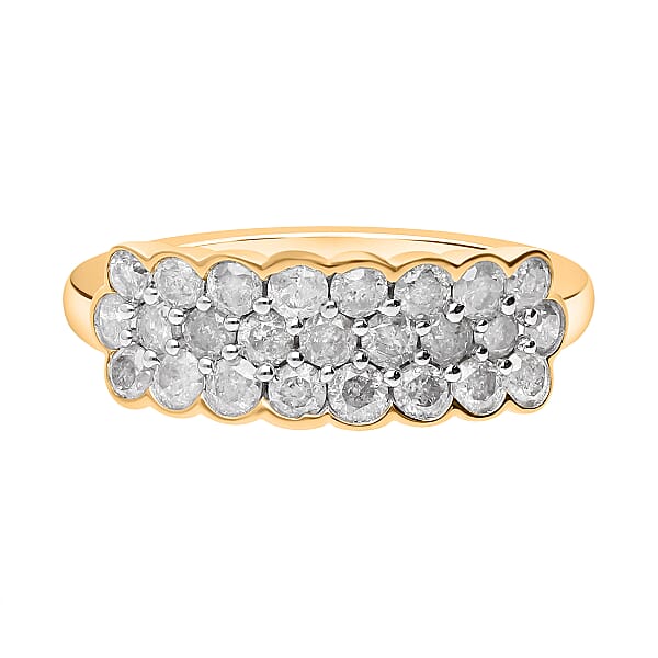 9ct Yellow Gold 0.02ct Diamond Ring main image 1