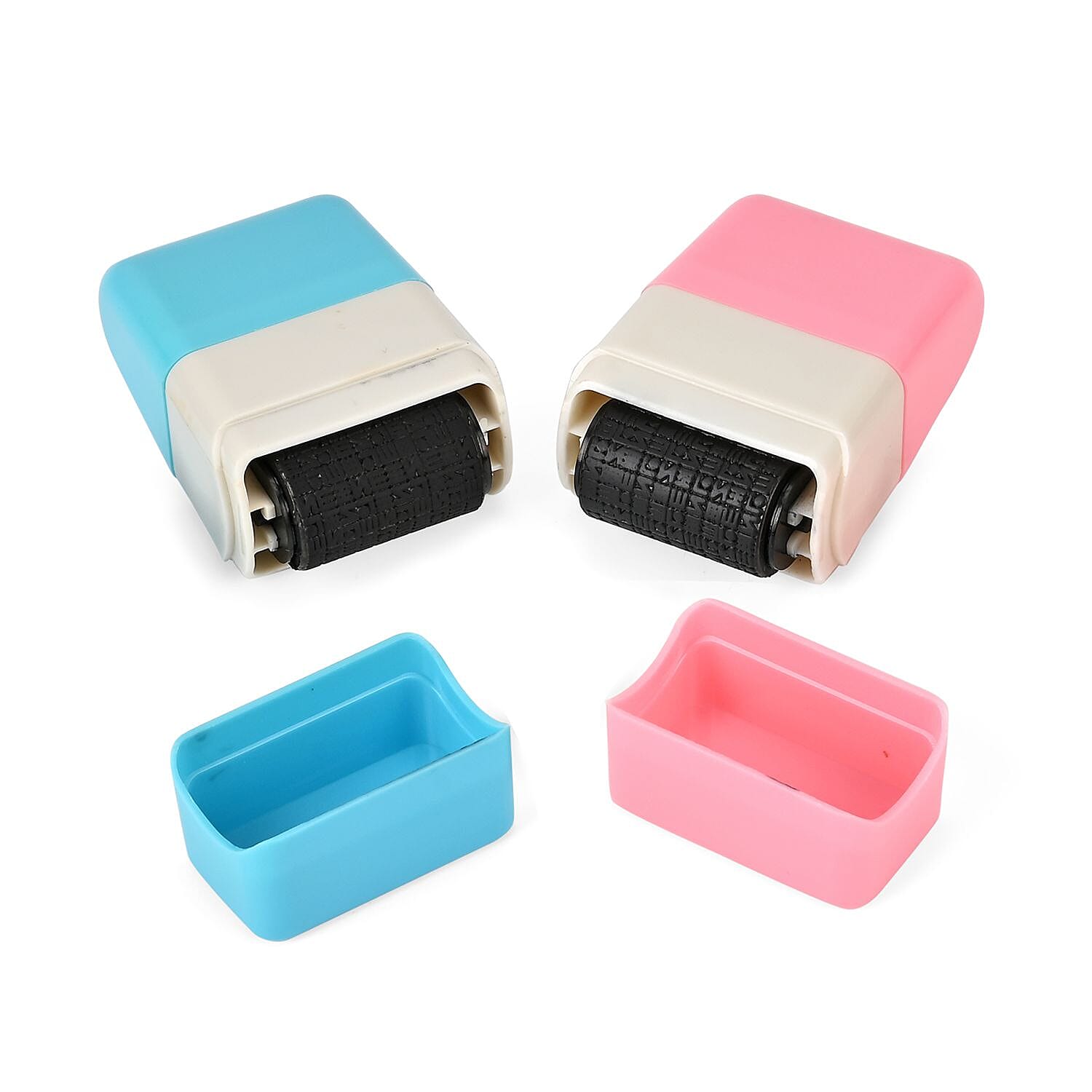 Set of 2  Advanced ID Stamp Roller with Spa - Pink & Blue
