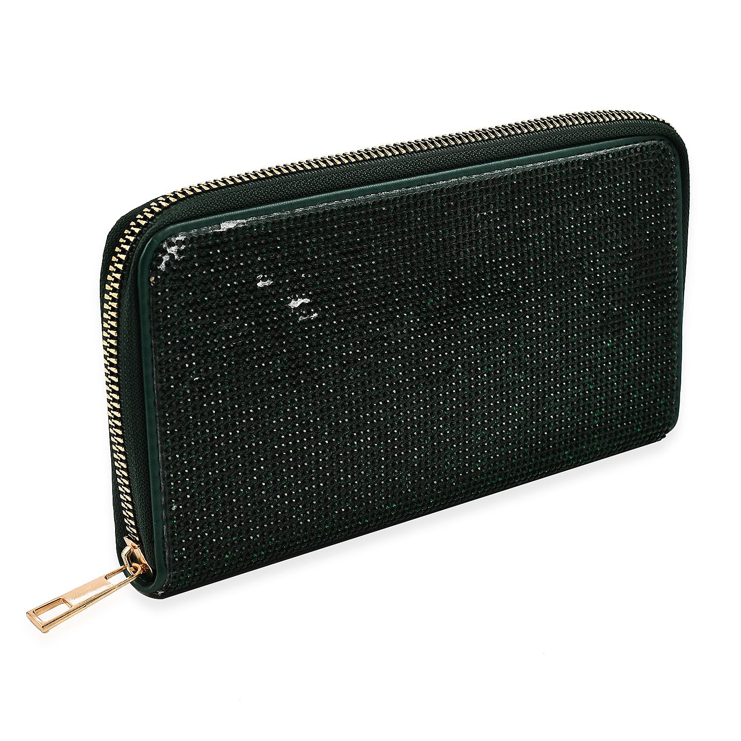 Sparkly Rhinestone Purse (Size 19x2x10 cm) - AB & Green