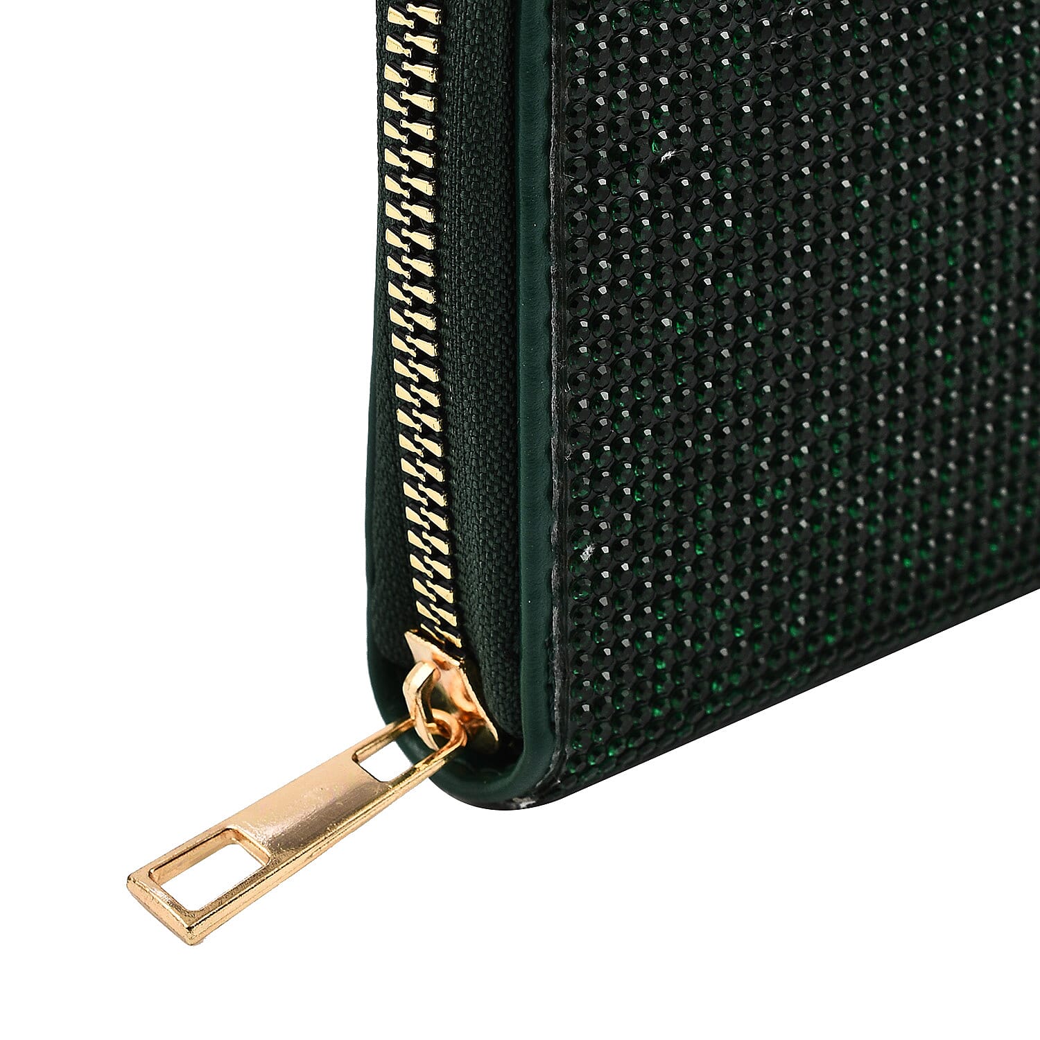 Sparkly Rhinestone Purse (Size 19x2x10 cm) - AB & Green