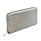 Crystal Studded Purse With Zipped Closure - Green