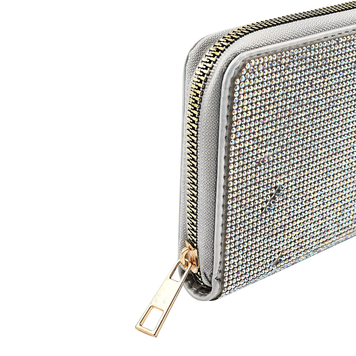 Sparkly Rhinestone Purse (Size 19x2x10 cm) - AB - Green