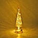 Tapered Glass LED Lighted Conical Christmas Tree With Electroplating Thread & Shimmering Star (3xAA, Not Incl.) - Green